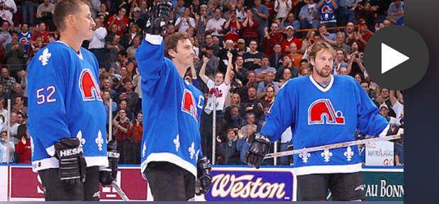 L'Avalanche à Montréal avec les chandail des Nordiques?