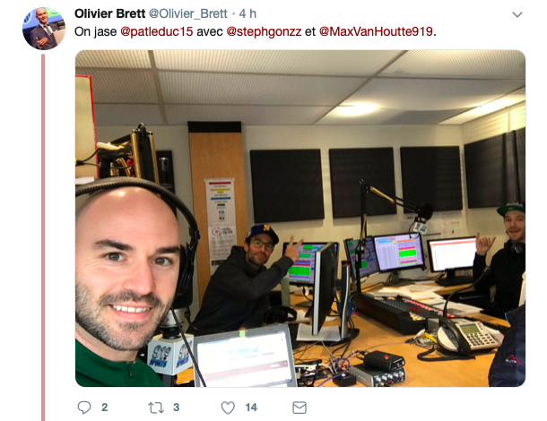 Le 91,9 Sports est tellement SENSIBLE....