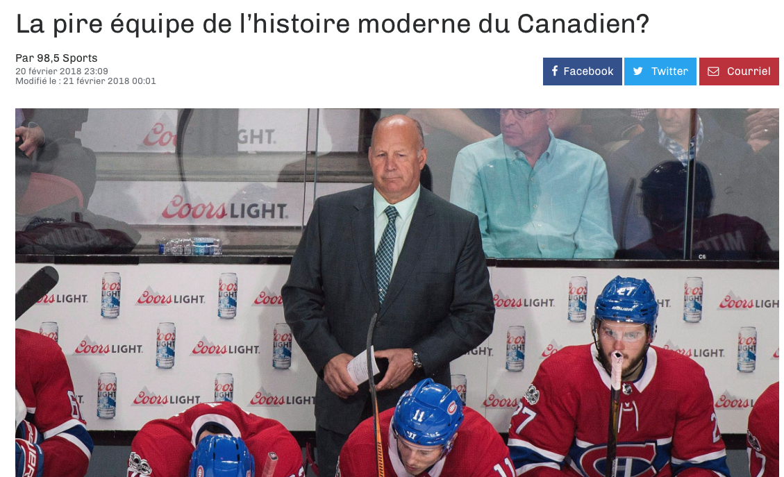 Le 98,5 Sports a raison sur toute la ligne..La PIRE ÉQUIPE de l'HISTOIRE du CH...