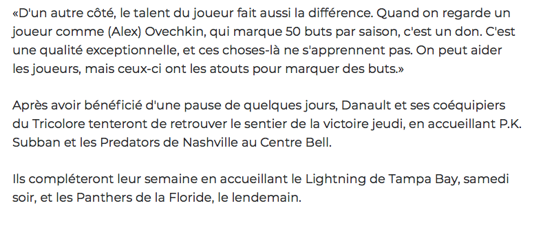 Le CH continue la PROMOTION de Phil Danault pour le TROPHÉE SELKE....