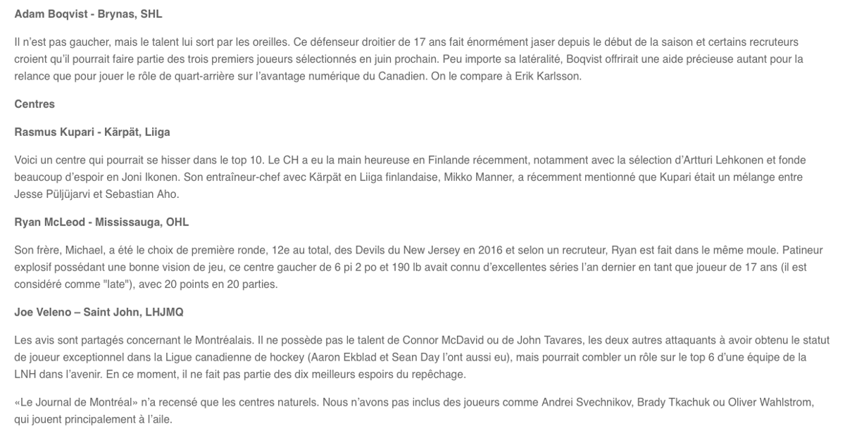 Le CH doit RATER les séries ABSOLUMENT...parce que...