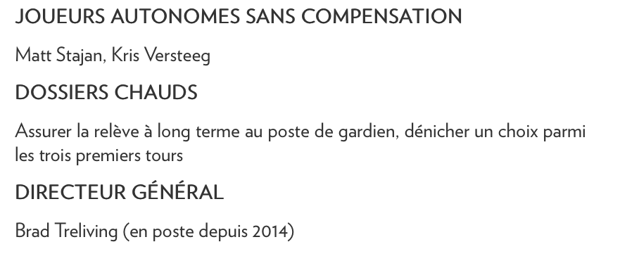 Le CH doit transiger avec les Flames...ou plutôt...