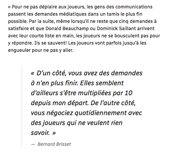 Le CH et les médias...une guerre où...