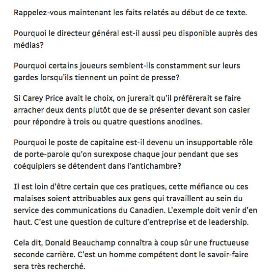 Le CH et les médias...une guerre où...