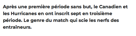 Le CH était TOUT CROCHE selon Dany Dubé....