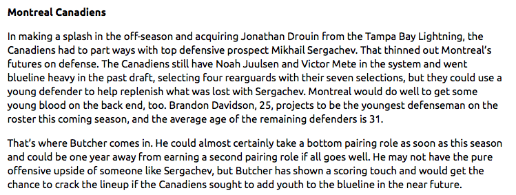 Le CH fait partie des 5 FINALISTES pour Will Butcher!!!