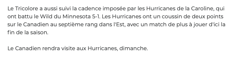 Le CH se NOURRIT de L'ÉMOTION...Tampa Bay SHAKE dans ses CULOTTES!!!!
