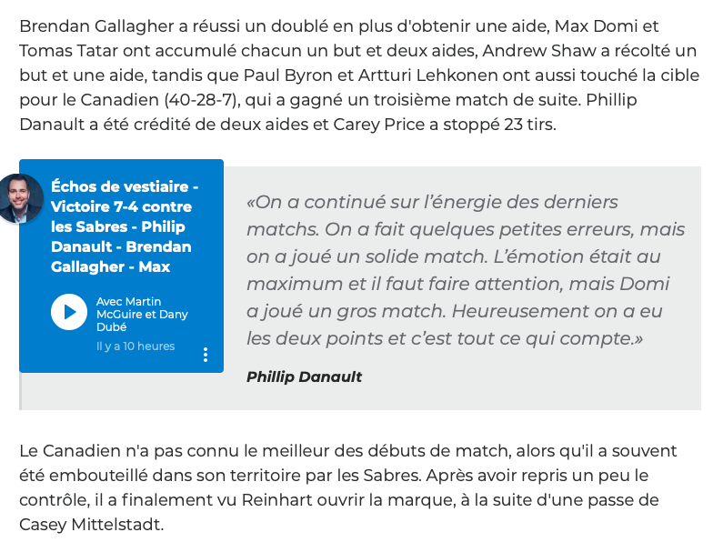 Le CH se NOURRIT de L'ÉMOTION...Tampa Bay SHAKE dans ses CULOTTES!!!!