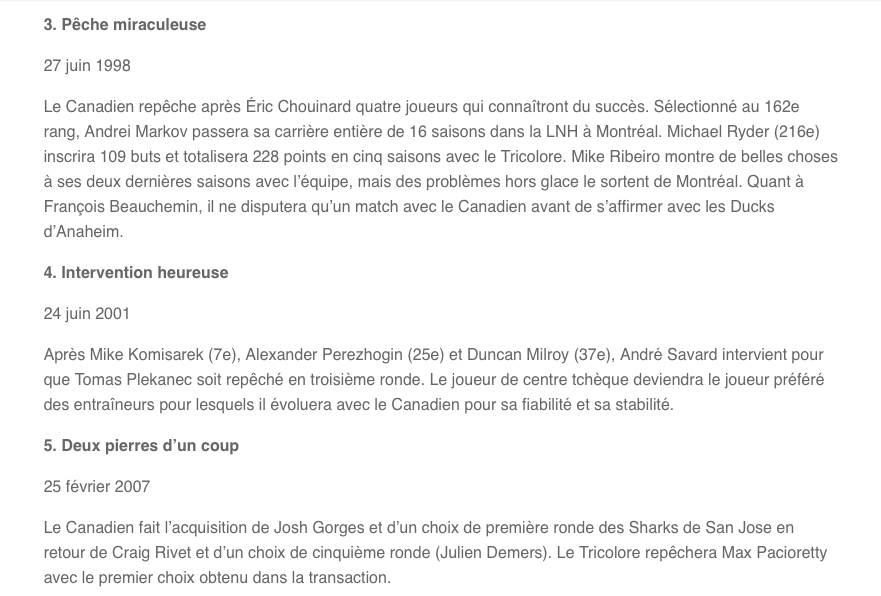 Le CH s'est tellement fait FOU...dans les 30 dernières années..que...