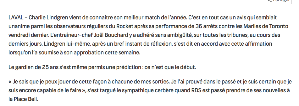 Le CH tente de VENDRE Charlie Lindgren au plus OFFRANT...
