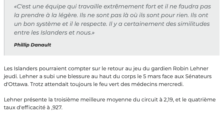 Le CH va affronter son MIROIR ce soir...