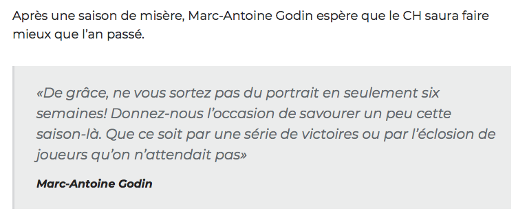 Le CH va devoir RAMER? Sérieux?