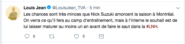 Le CH veut juste protéger Nick Suzuki...