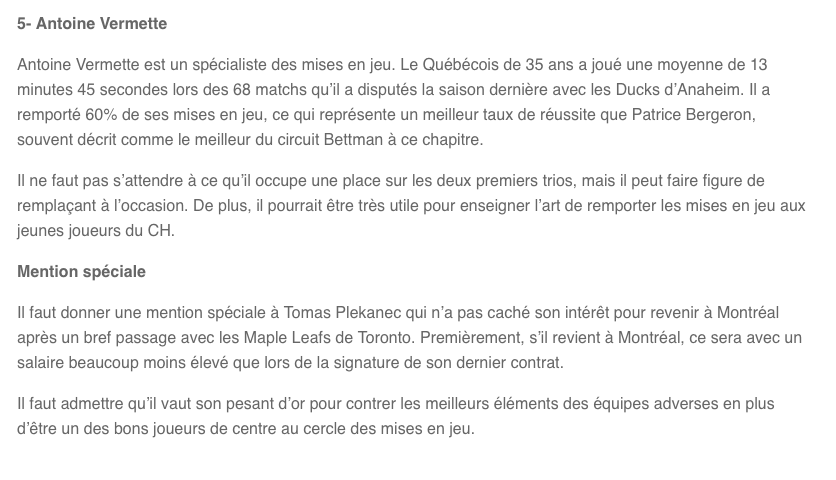 Le CHUM de TAVARES pourrait le suivre à Montréal...