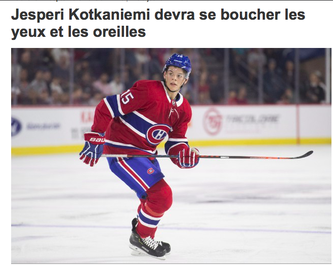 Le conseil de Mathias Brunet à Jesperi Kotkaniemi...