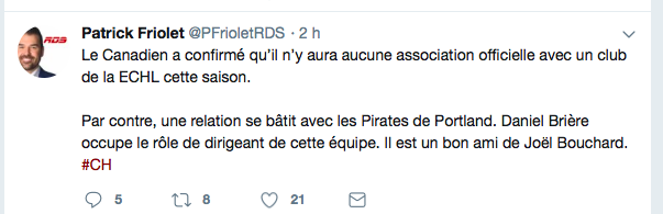 Le COUNTRY CLUB s'en va maintenant jusqu'à Daniel Brière..