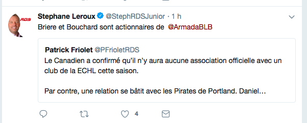 Le COUNTRY CLUB s'en va maintenant jusqu'à Daniel Brière..