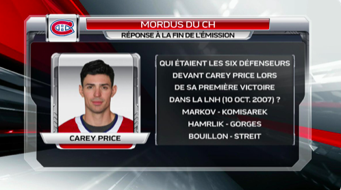 Le DESTIN de Carey Price....