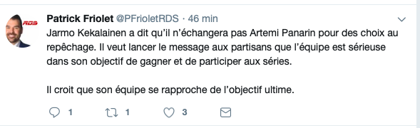 Le DG de Columbus croit DUR comme FER à RESIGNER Matt Duchene...