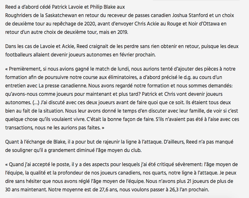 Le DG des Alouettes attaque les partisans de Montréal!!!!
