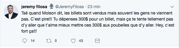 Le DOUCHEBAG...Attaque Geoff Molson..