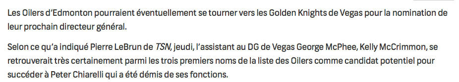 Le FAVORI à Edmonton...et à Seattle....