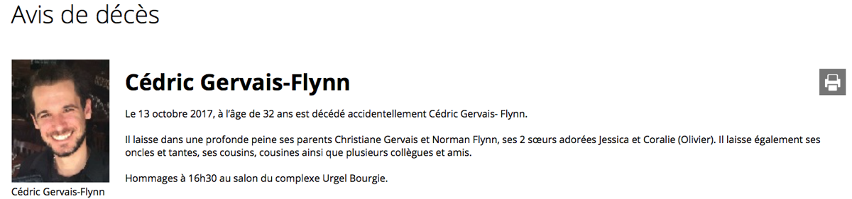 Le fils de Norman Flynn meurt tragiquement...