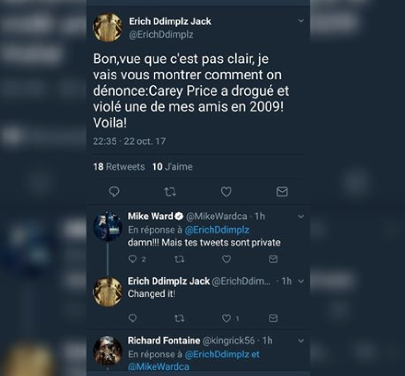 Le gars qui a ACCUSÉ Carey Price de VIOL...is BACK...