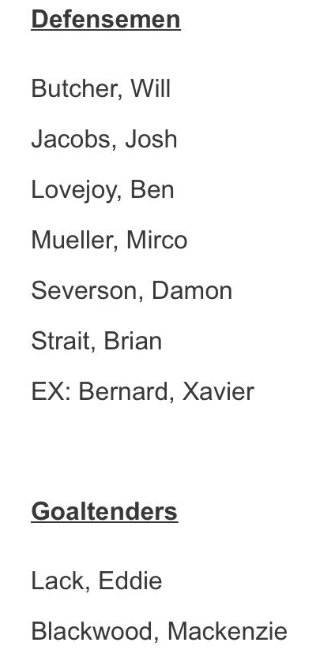 Le groupe que les Devils vont envoyer au Centre Bell demain.