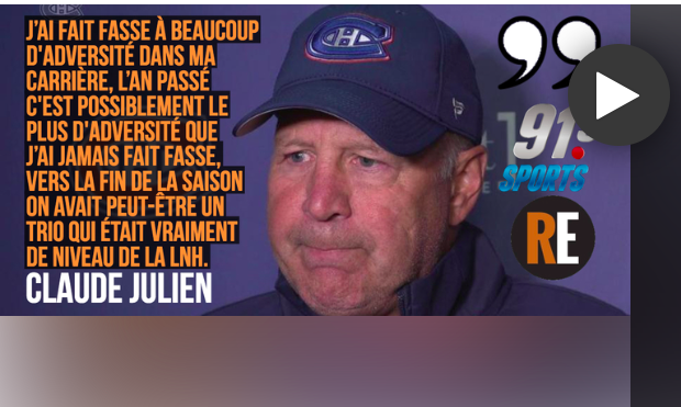 Le jour où Claude Julien va arrêter de MARMONNER..