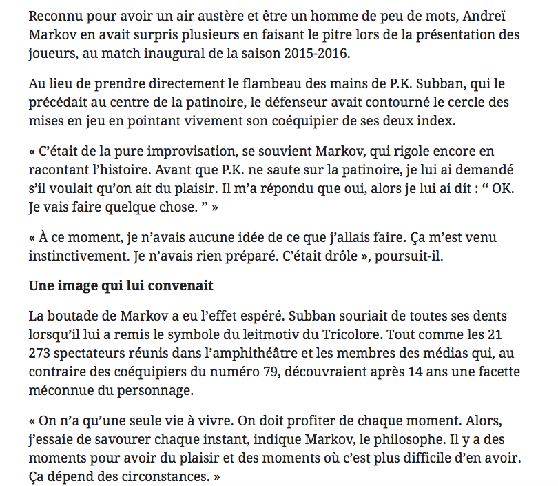 Le Journal de Montréal doit arrêter de LICHER le CUL RUSSE de Markov..