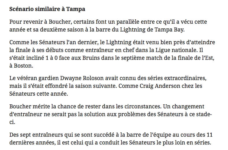 Le Journal de Montréal prend la défense de Guy Boucher..