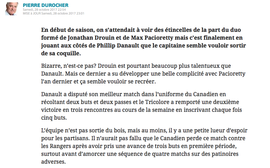 Le Journal de Montréal s'en prend à Claude Julien...pour HUMILIER Galchenyuk de 10 minutes de jeu..