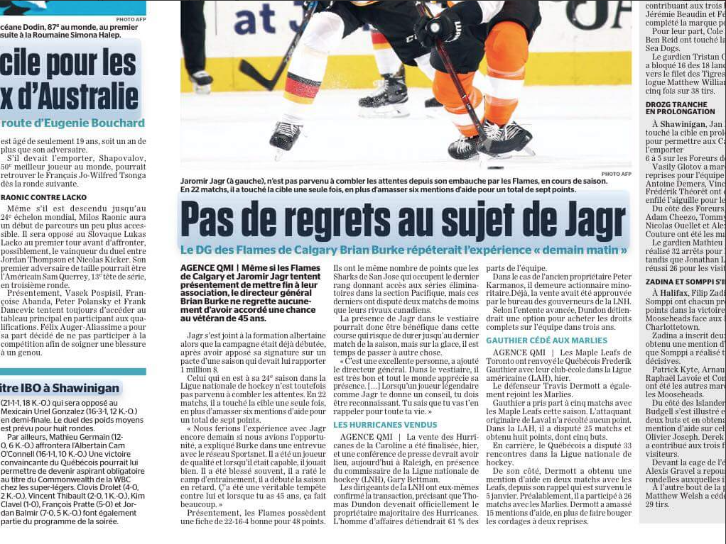 Le Journal de Montréal...pense que...