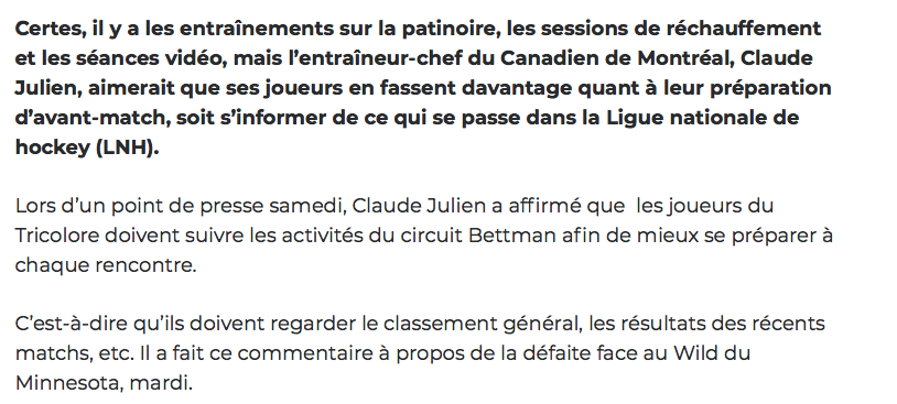 Le MESSAGE de CLAUDE JULIEN...EST DIRECT en SALE..