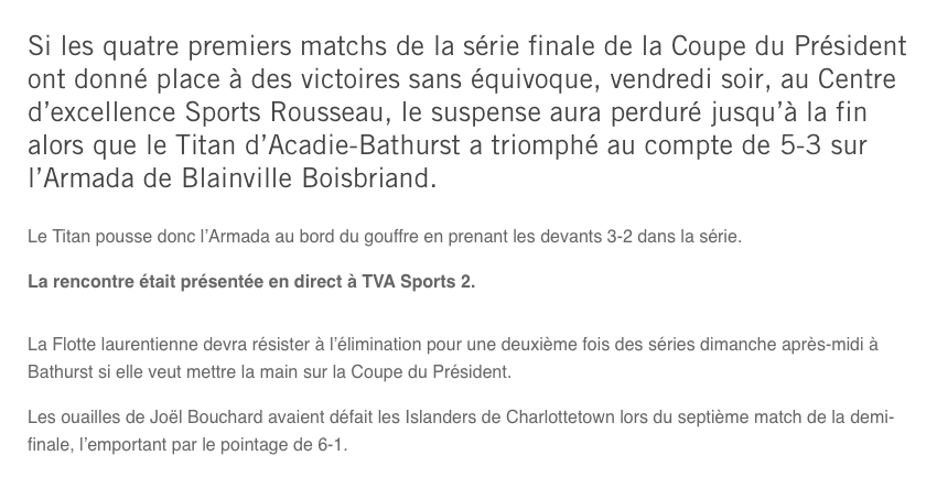 Le nouvel adjoint de Marc Bergevin...fait CHOKER son équipe junior....