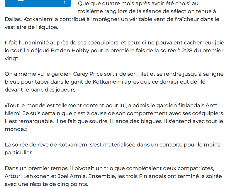 Le NUAGE de Jesperi Kotkaniemi....