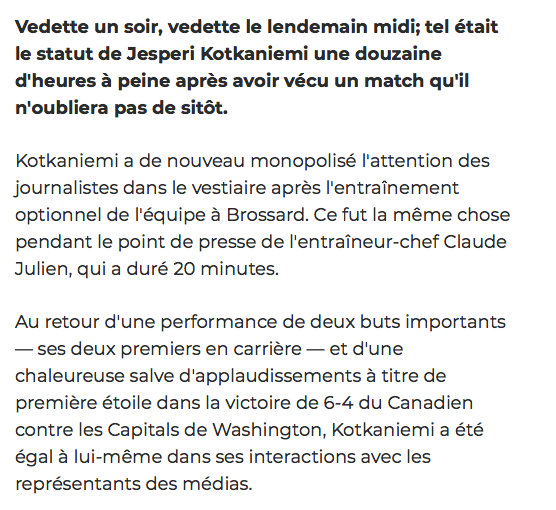 Le NUAGE de Jesperi Kotkaniemi....
