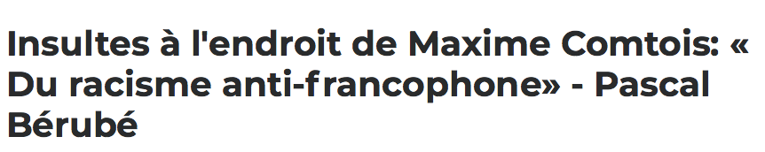Le PARTI QUÉBÉCOIS qui utilise la SAGA MAXIME COMTOIS..
