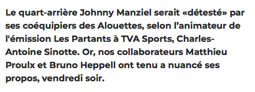 Le PERDANT de TVA Sports va devoir s'excuser...