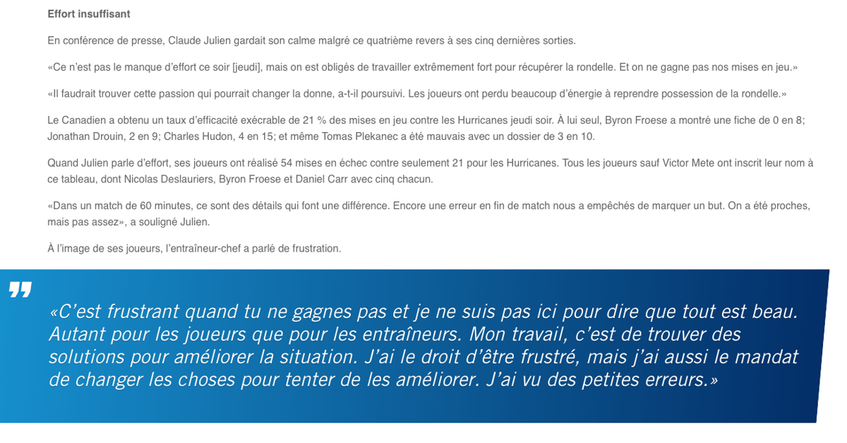 Le PIRE DG de l'histoire du Canadien de Montréal....