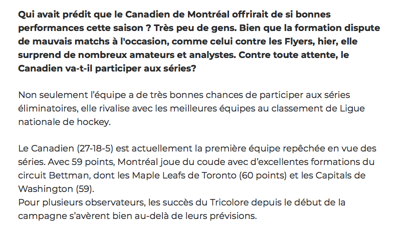 Le PIRE HATER de Marc Bergevin... Prédit les séries pour le CH..