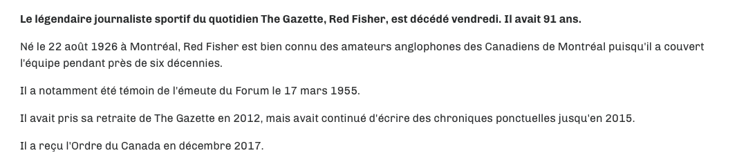 Le PLUS GRAND JOURNALISTE de tous les temps au Québec...en langue anglaise...