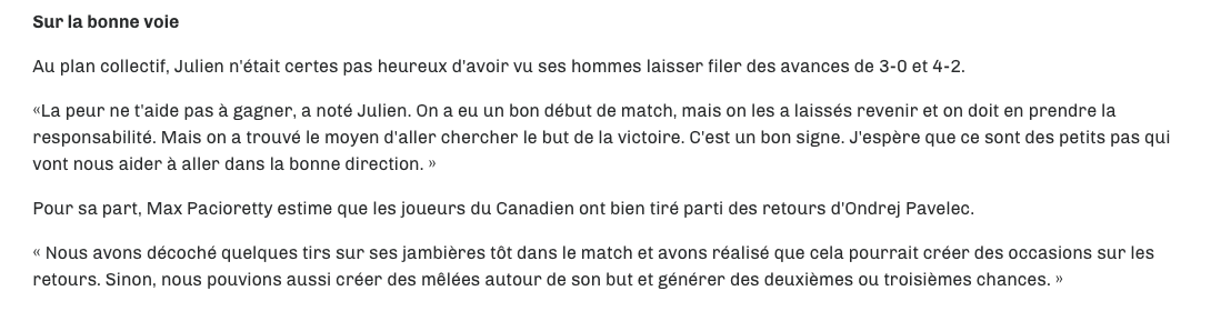 Le PREMIER CENTRE du CH..Ce n'est pas Jonathan Drouin..