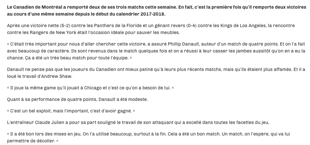 Le PREMIER CENTRE du CH..Ce n'est pas Jonathan Drouin..