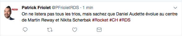 Le premier trio du Rocket?