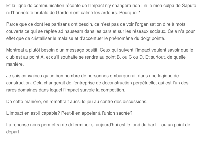 Le Québec en entier va se CAL...de l'IMPACT...
