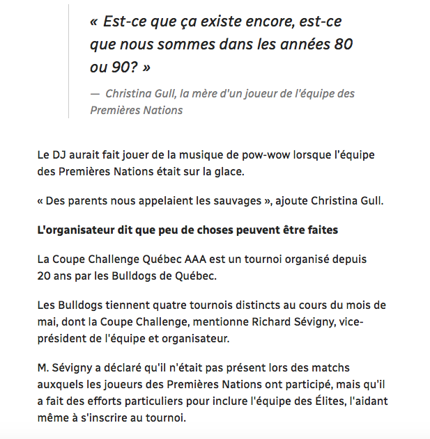 Le Québec, une terre RACISTE...