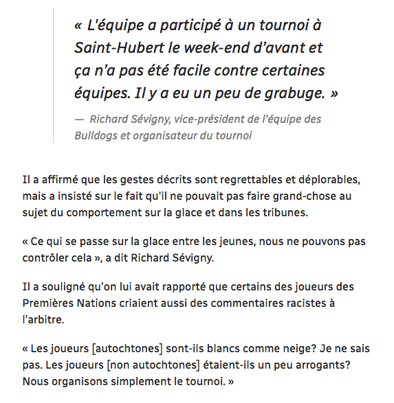 Le Québec, une terre RACISTE...