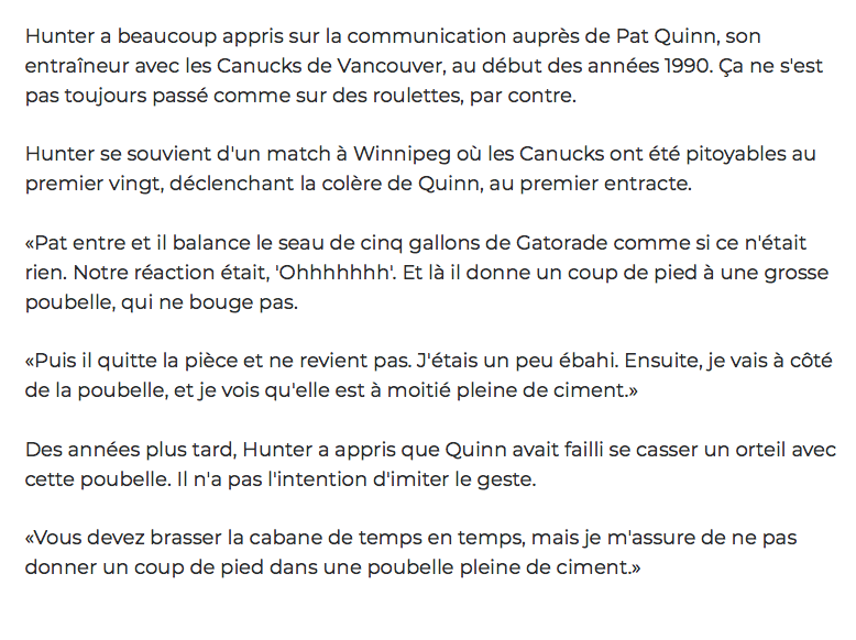 Le REDNECK-COACH qui a tenté d'HUMILIER Alexis Lafrenière...